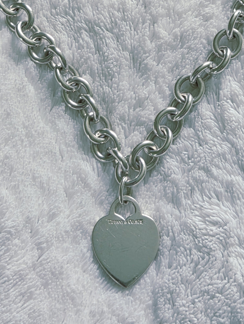 Tiffany & Co.  ✨️ Women's Silver 925 Heart Charm Chain Necklace - Picture 12 of 14